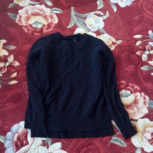 Black 100% cashmere Crew Neck Sweater